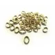 50x Biegering 8x5mm oval Spaltring goldfarben - Leisure-Beads DIY