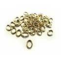 50x goldfarben Biegering 8x5mm oval und stabil Binderinge goldfarben - Schmuckzubehör Biegering