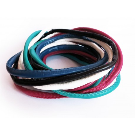 Leisure-Beads - Mix Kunstlederband 5x 1m Stärke 3,5mm synthetisches Lederband - Schmuckzubehör