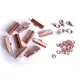 10 rosegoldfarben Bandklemmen 20mm + 5 Karabiner + 20 Biegeringe als rose goldfarben Schmuckzubehör Set für Halsbänder - Schmuck - Leisure-Beads DIY