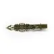 1x bronze Haarklammer ca. 70x16mm bronzefarbener Rohling für Haarklammern - Haarklemmen selber machen - Leisure-Beads DIY