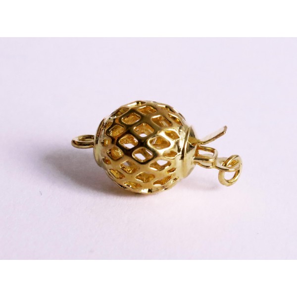 1x goldfarben Kastensteckverschluss 8x14mm - Schmuckzubehör Schmuckverschluss - Leisure-Beads DIY