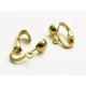 2x goldfarben Ohrclips 14x18mm - Schmuckzubehör zum Ohrclips selbermachen