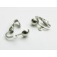 2 Stück / 1 Paar SUPER silber Ohrclips ca. 14x18mm silberfarbene Ohrclips - Schmuckzubehör zum Ohrclips selbermachen