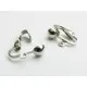2 Stück / 1 Paar SUPER silber Ohrclips ca. 14x18mm silberfarbene Ohrclips - Schmuckzubehör zum Ohrclips selbermachen - Leisure-Beads DIY