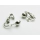 2x silberfarben Ohrclips 14x18mm silberfarbene Ohrclips - Schmuckzubehör zum Ohrclips selbermachen