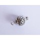 1x silber Kastensteckverschluss 10x18mm silber Kugel Kastenverschluss Steckverschluss - Schmuckzubehör Schmuckverschluss