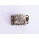 1x 3-strang silber Kastensteckverschluss 10x15x4mm silber Kastenverschluss Steckverschluss - Schmuckzubehör Schmuckverschluss - Leisure-Beads DIY