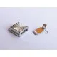 1x 3-strang silber Kastensteckverschluss 10x15x4mm silber Kastenverschluss Steckverschluss - Schmuckzubehör Schmuckverschluss - Leisure-Beads DIY