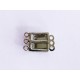 1x 3-strang silber Kastensteckverschluss 10x15x4mm silber Kastenverschluss Steckverschluss - Schmuckzubehör Schmuckverschluss