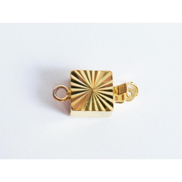 1x goldfarben Kastensteckverschluss 16x8x4,5mm - Schmuckzubehör Schmuckverschluss - Leisure-Beads DIY