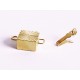 1x goldfarben Kastensteckverschluss 16x8x4,5mm goldfarben Kastenverschluss goldfarben Steckverschluss - Schmuckzubehör Schmuckve