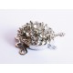 1x silber Strass Kastensteckverschluss 21x16x8mm silber Kastenverschluss Steckverschluss - Schmuckzubehör Schmuckverschluss