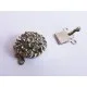 1x silber Strass Kastensteckverschluss 21x16x8mm silber Kastenverschluss Steckverschluss - Schmuckzubehör Schmuckverschluss - Leisure-Beads DIY