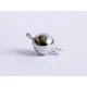 1x glatter silber Kugel Kastensteckverschluss 15x8mm silber Kastenverschluss Steckverschluss - Schmuckzubehör Schmuckverschluss - Leisure-Beads DIY