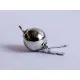 1x glatter silber Kugel Kastensteckverschluss 15x8mm silber Kastenverschluss Steckverschluss - Schmuckzubehör Schmuckverschluss - Leisure-Beads DIY