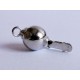1x glatter silber Kugel Kastensteckverschluss 15x8mm silber Kastenverschluss Steckverschluss - Schmuckzubehör Schmuckverschluss