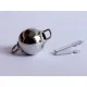 1x glatter silber Kugel Kastensteckverschluss 15x8mm silber Kastenverschluss Steckverschluss - Schmuckzubehör Schmuckverschluss - Leisure-Beads DIY