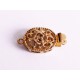 1x goldfarben Kastensteckverschluss oval 19x10,5x5mm goldfarben Kastenverschluss ovaler Steckverschluss - Schmuckzubehör Schmuck