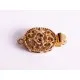 1x goldfarben Kastensteckverschluss oval 19x10,5x5mm goldfarben Kastenverschluss ovaler Steckverschluss - Schmuckzubehör Schmuck - Leisure-Beads DIY
