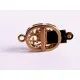 1x goldfarben Kastensteckverschluss oval 19x10,5x5mm goldfarben Kastenverschluss ovaler Steckverschluss - Schmuckzubehör Schmuck - Leisure-Beads DIY