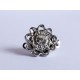 1x silber Strass Kastensteckverschluss 14x12x7mm Kastenverschluss Steckverschluss - Schmuckzubehör Schmuckverschluss
