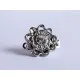 1x silber Strass Kastensteckverschluss 14x12x7mm Kastenverschluss Steckverschluss - Schmuckzubehör Schmuckverschluss - Leisure-Beads DIY