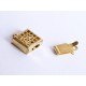 1x goldfarben Kastensteckverschluss 14,5x8,5x3,5mm goldfarben Kastenverschluss goldfarben Steckverschluss - Schmuckzubehör Schmu