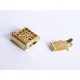 1x goldfarben Kastensteckverschluss 14,5x8,5x3,5mm goldfarben Kastenverschluss goldfarben Steckverschluss - Schmuckzubehör Schmu - Leisure-Beads DIY