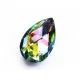 1x vitrail Glasanhänger Tropfenform ca. 38x22mm geschliffener Glasanhänger - Glas Schmuckzubehör - Leisure-Beads DIY
