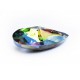 1x vitrail Glasanhänger Tropfenform ca. 38x22mm geschliffener Glasanhänger - Glas Schmuckzubehör