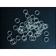 50x Biegering 6mm rund Spaltring silberfarben