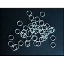 50x silberfarbene Biegering 6mm x 0,8mm rund Binderinge - Schmuckzubehör Biegering