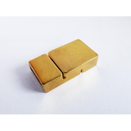 Leisure-Beads - 1x goldfarben Magnetverschluss Innen 10x3mm 23x13x6mm zum Einkleben - Schmuckzubehör