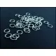 50 silberfarbene Biegeringe 6mm rund - Leisure-Beads DIY