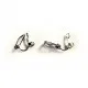 2 Stück / 1 Paar Ohrclips (2) ca. 12x8mm silberfarben - Schmuckzubehör zum Ohrclips selbermachen - Leisure-Beads DIY