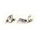 2x Ohrclips 12x8mm silberfarben - Schmuckzubehör zum Ohrclips selbermachen