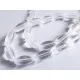 1 Strang transparente Glasperlen 12x6mm Olivenform weiss transparente Glasperlen - Schmuckzubehör - Leisure-Beads DIY