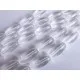 1 Strang transparente Glasperlen 12x6mm Olivenform weiss transparente Glasperlen - Schmuckzubehör - Leisure-Beads DIY