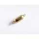 1x glatter goldfarben Magnetverschluss 17x6mm in Zylinderform - Schmuckzubehör Magnetverschluss