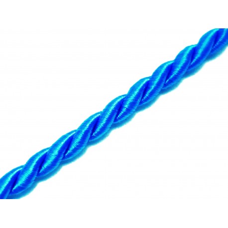 Leisure-Beads - 1m blaue Kordel 6mm königsblaues Schmuckband - Schmuckzubehör