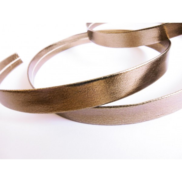 1m synthetisches bronzefarben Lederband 10mm x 1mm Kunstlederband - Schmuckzubehör - Leisure-Beads DIY