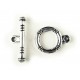 Knebelverschluss Toggle silberfarben Ringteil 12 mm