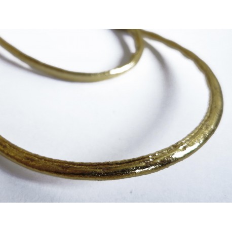 Leisure-Beads - 1m synth. goldfarben Lederband 4x2mm Kunstlederband - Schmuckzubehör