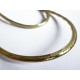 1m synth. goldfarben Lederband 4x2mm Kunstlederband - Schmuckzubehör