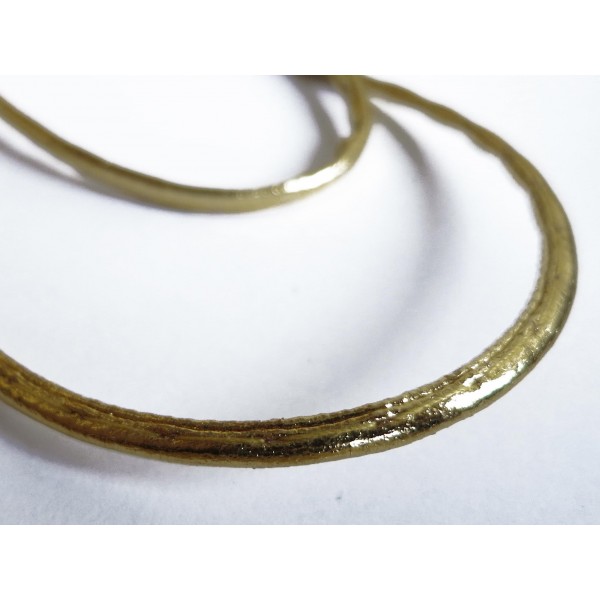 1m synth. goldfarben Lederband 4x2mm Kunstlederband - Schmuckzubehör