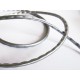 Synthetisches silberfarbenes Lederband 4x2mm silber Kunstlederband - Schmuckzubehör