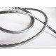 1m synthetisches silberfarben Lederband 4x2mm silberfarben Kunstlederband - Schmuckzubehör