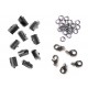 10 gunmetal Bandklemmen 13mm + Karabiner + Biegeringe - Schmuckzubehör Set