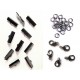 10 gunmetal Bandklemmen 20mm + Karabiner + Biegeringe - Schmuckzubehör Set